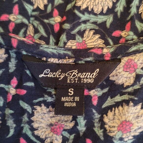 Lucky Brand Floral Blouse Small - Picture 4 of 5